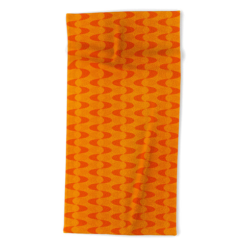 Mirimo Modern Retro Wavy Sun Beach Towel