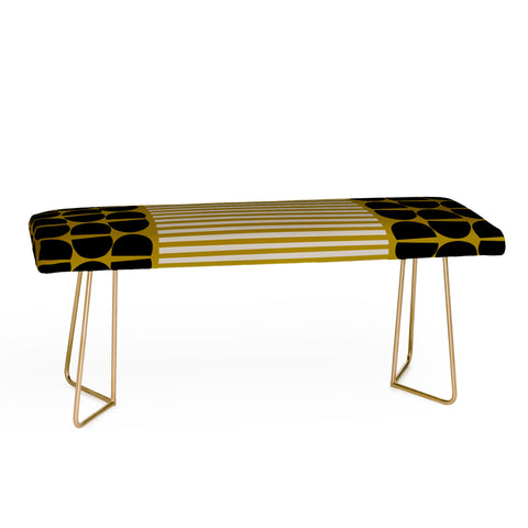 Mirimo Moderno Black and Mustard Bench