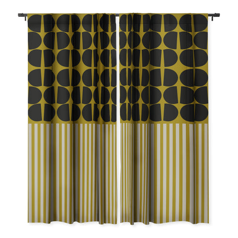 Mirimo Moderno Black and Mustard Blackout Non Repeat