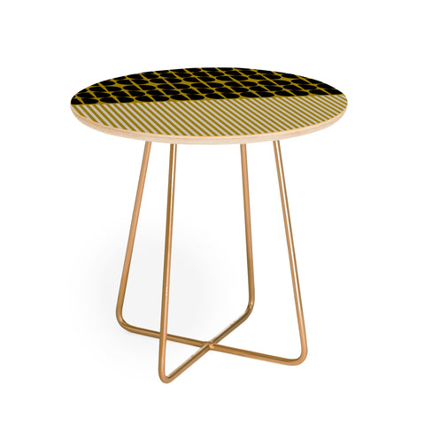 Mirimo Moderno Black and Mustard Round Side Table
