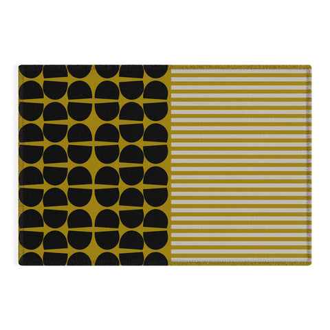 Mirimo Moderno Black and Mustard Outdoor Rug