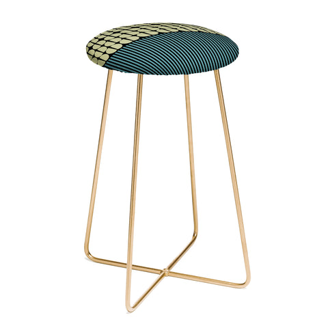 Mirimo Moderno Pistache and Petrol Counter Stool