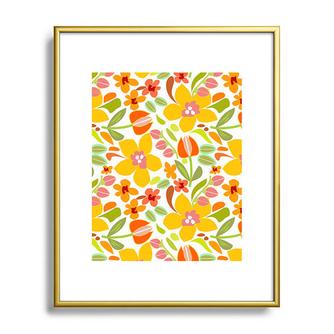 Mirimo Naif Summer Flora Metal Framed Art Print
