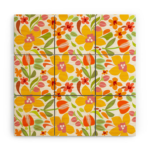 Mirimo Naif Summer Flora Wood Wall Mural