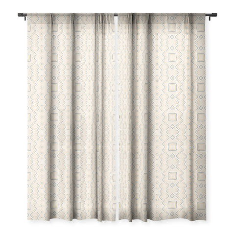 Mirimo Native Decor Beige Sheer Window Curtain
