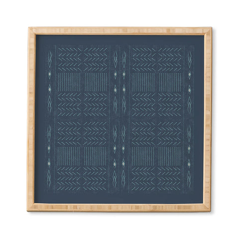 Mirimo Native Mudcloth Denim Framed Wall Art
