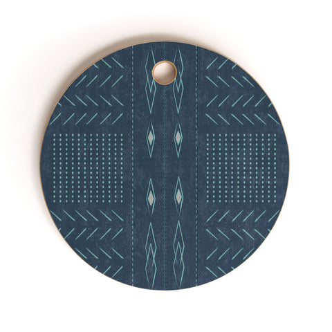 Mirimo Native Mudcloth Denim Cutting Board Round
