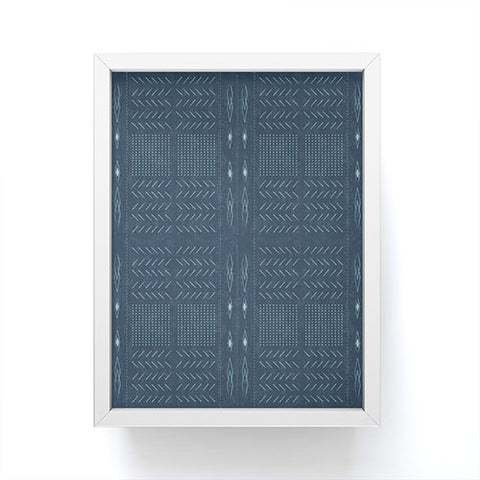 Mirimo Native Mudcloth Denim Framed Mini Art Print