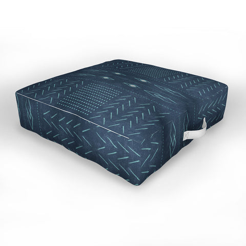 Mirimo Native Mudcloth Denim Outdoor Floor Cushion