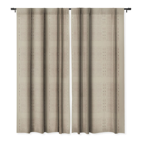Mirimo Native Mudcloth Sand Blackout Window Curtain