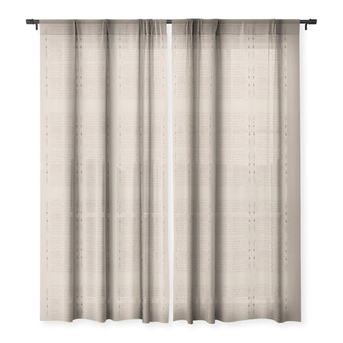 Mirimo Native Mudcloth Sand Sheer Window Curtain