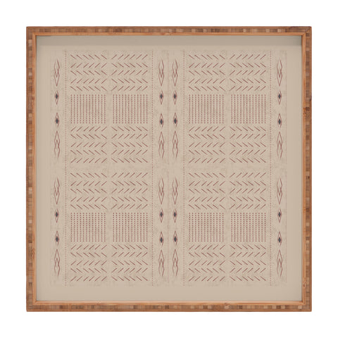Mirimo Native Mudcloth Sand Square Tray