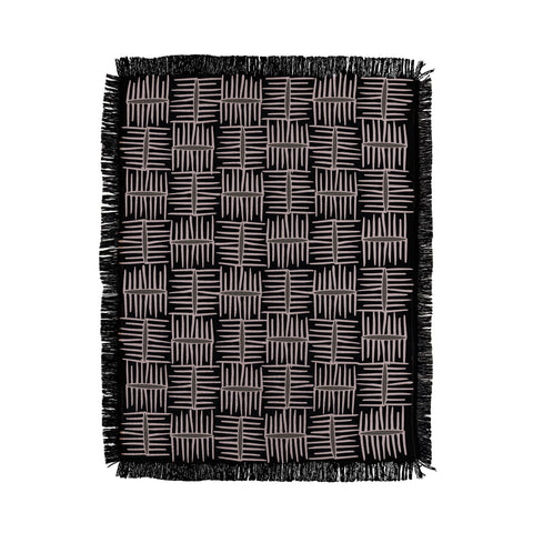 Mirimo Neo Tribal Black Throw Blanket