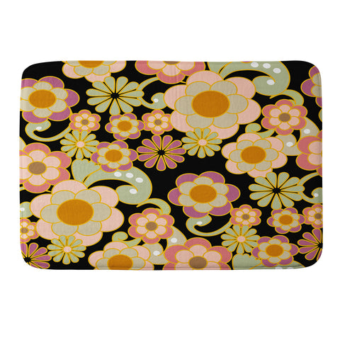 Mirimo Nostalgic 70s in Black Memory Foam Bath Mat