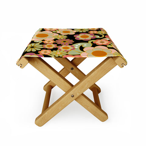 Mirimo Nostalgic 70s in Black Folding Stool