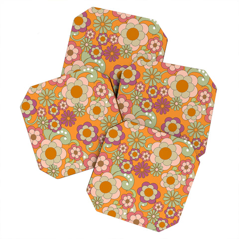 Mirimo Nostalgic 70s in Orange Coaster Set