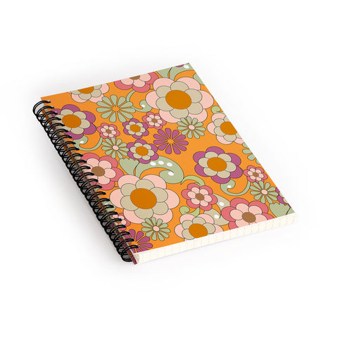 Mirimo Nostalgic 70s in Orange Spiral Notebook
