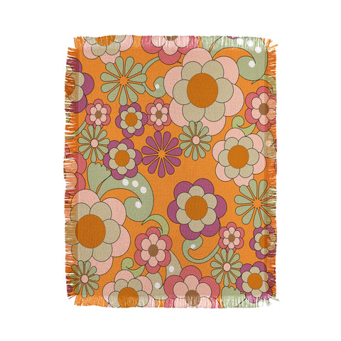 Mirimo Nostalgic 70s in Orange Throw Blanket