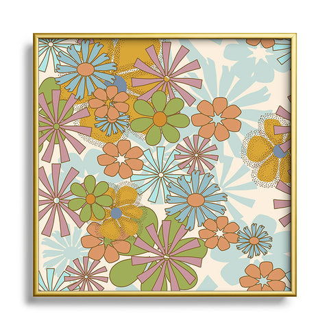 Mirimo Nostalgic Blooms Metal Square Framed Art Print
