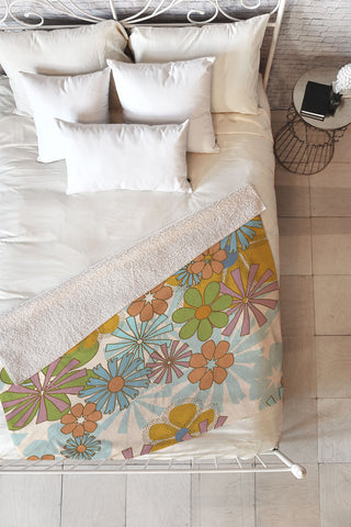 Mirimo Nostalgic Blooms Fleece Throw Blanket