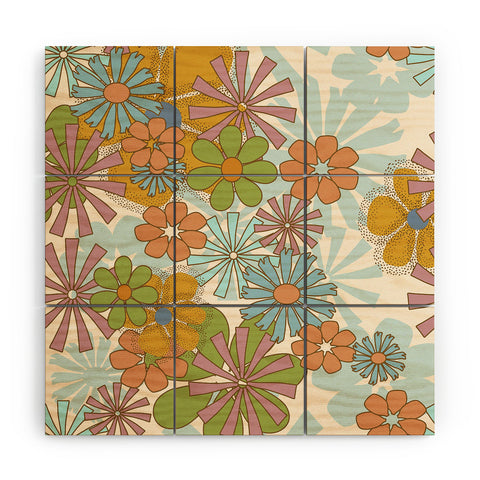 Mirimo Nostalgic Blooms Wood Wall Mural