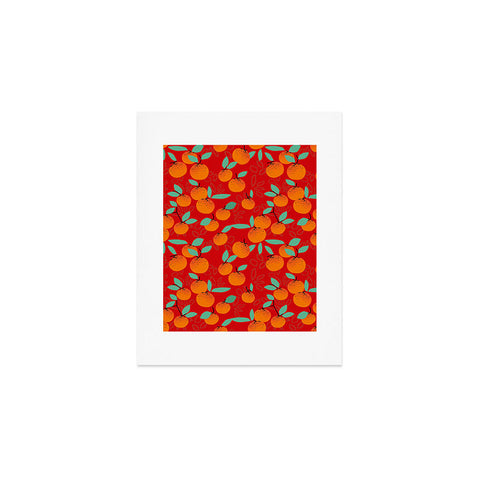 Mirimo Oranges on Red Art Print