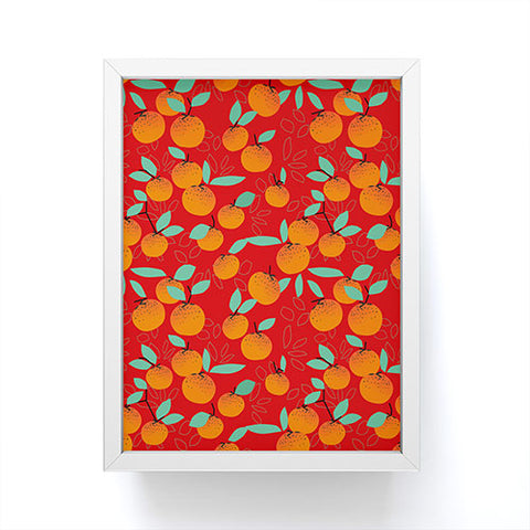Mirimo Oranges on Red Framed Mini Art Print