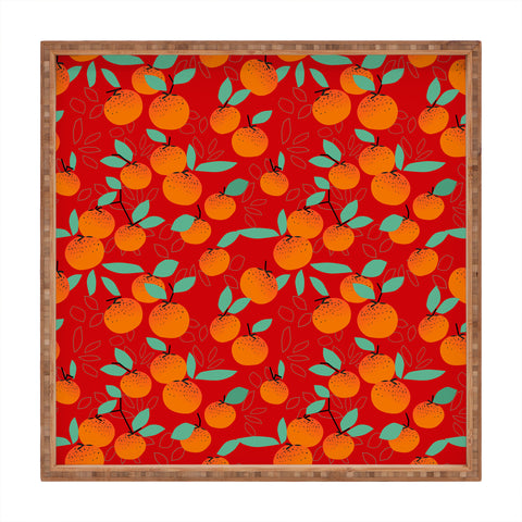Mirimo Oranges on Red Square Tray