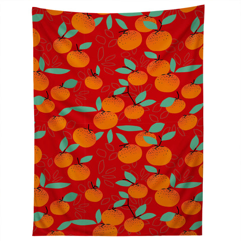 Mirimo Oranges on Red Tapestry