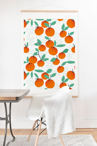 Mirimo Oranges on White Art Print And Hanger