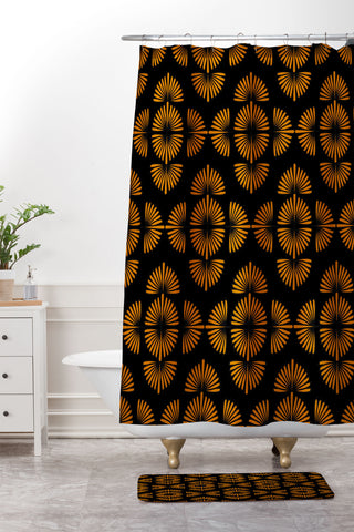 Mirimo Orio Black Shower Curtain And Mat