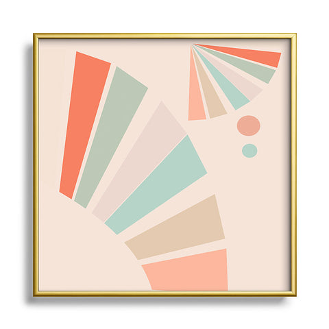 Mirimo Pastello Minimal Metal Square Framed Art Print