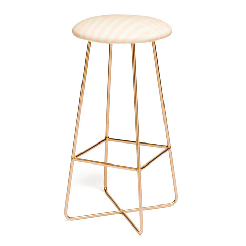 Mirimo Peach and Pistache Gingham Bar Stool