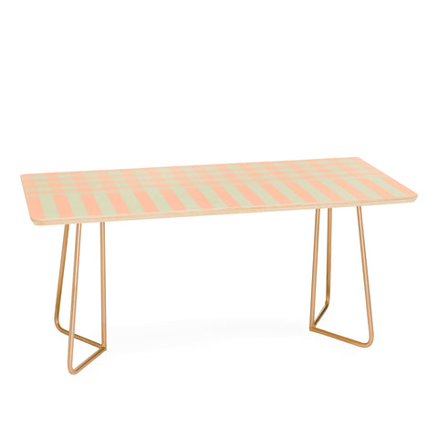 Mirimo Peach and Pistache Gingham Coffee Table