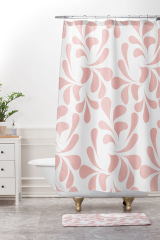 Mirimo Petals Rose Shower Curtain And Mat
