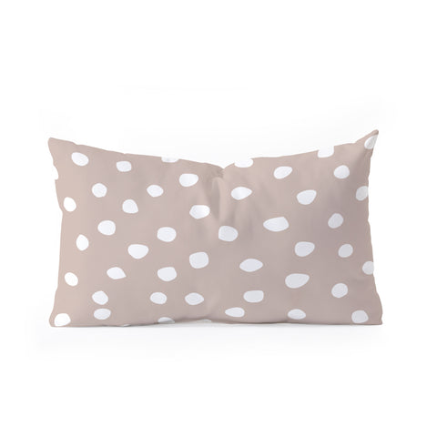 Mirimo Petit Pois Beige Oblong Throw Pillow