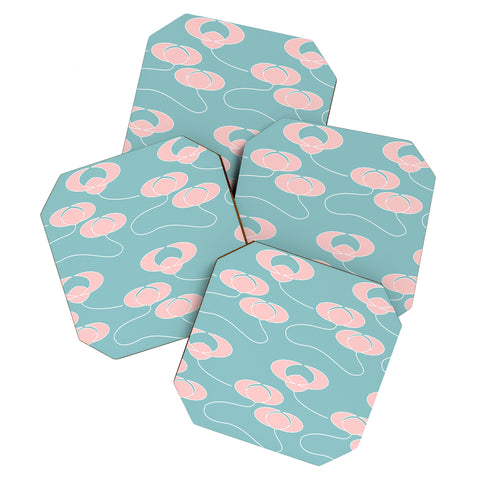 Mirimo Pink Lotus Coaster Set