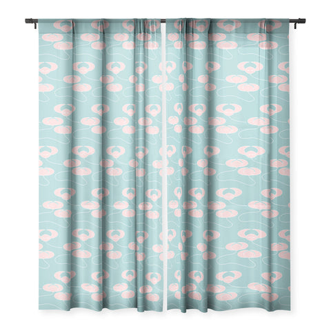 Mirimo Pink Lotus Sheer Window Curtain