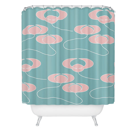 Mirimo Pink Lotus Shower Curtain
