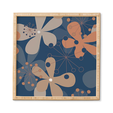 Mirimo PopBlooms Blue Framed Wall Art