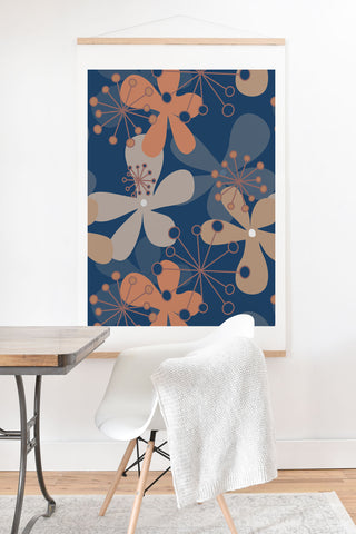 Mirimo PopBlooms Blue Art Print And Hanger