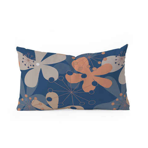 Mirimo PopBlooms Blue Oblong Throw Pillow