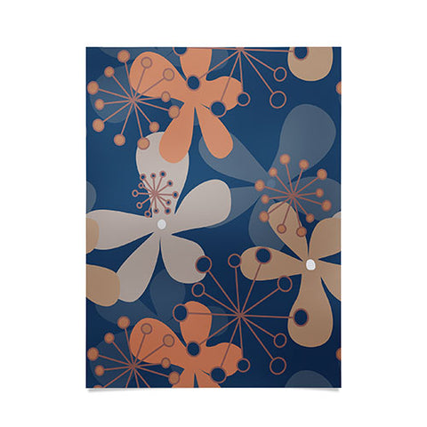 Mirimo PopBlooms Blue Poster