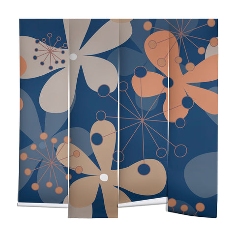 Mirimo PopBlooms Blue Wall Mural