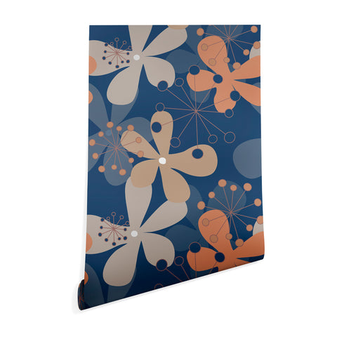 Mirimo PopBlooms Blue Wallpaper