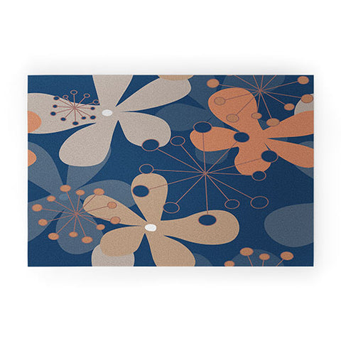 Mirimo PopBlooms Blue Welcome Mat