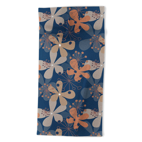 Mirimo PopBlooms Blue Beach Towel
