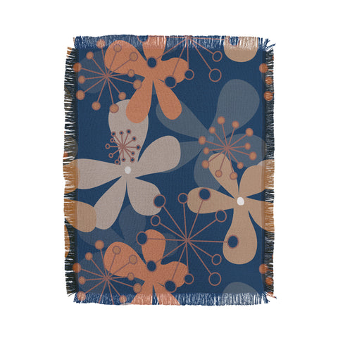Mirimo PopBlooms Blue Throw Blanket