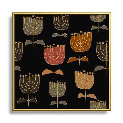 Mirimo Precious Blooms Elegant Metal Square Framed Art Print