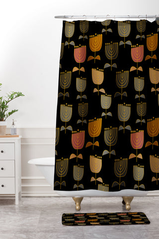 Mirimo Precious Blooms Elegant Shower Curtain And Mat